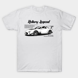 RX 7 LINE ART - PAPAYA STREETART T-Shirt